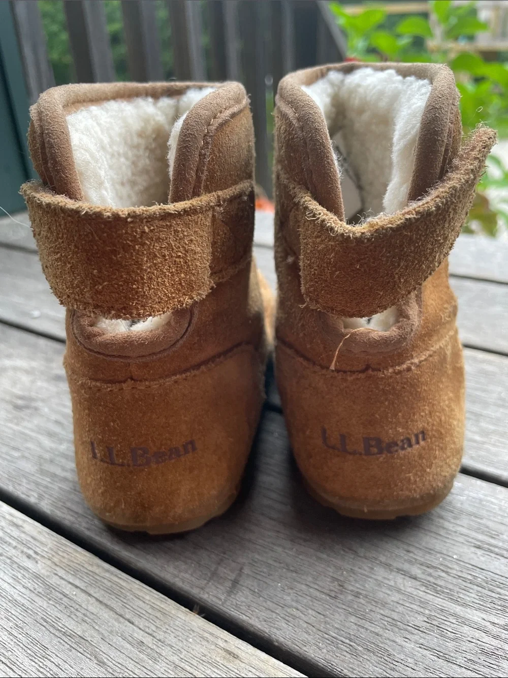 LLBEAN shearling boots toddler 8